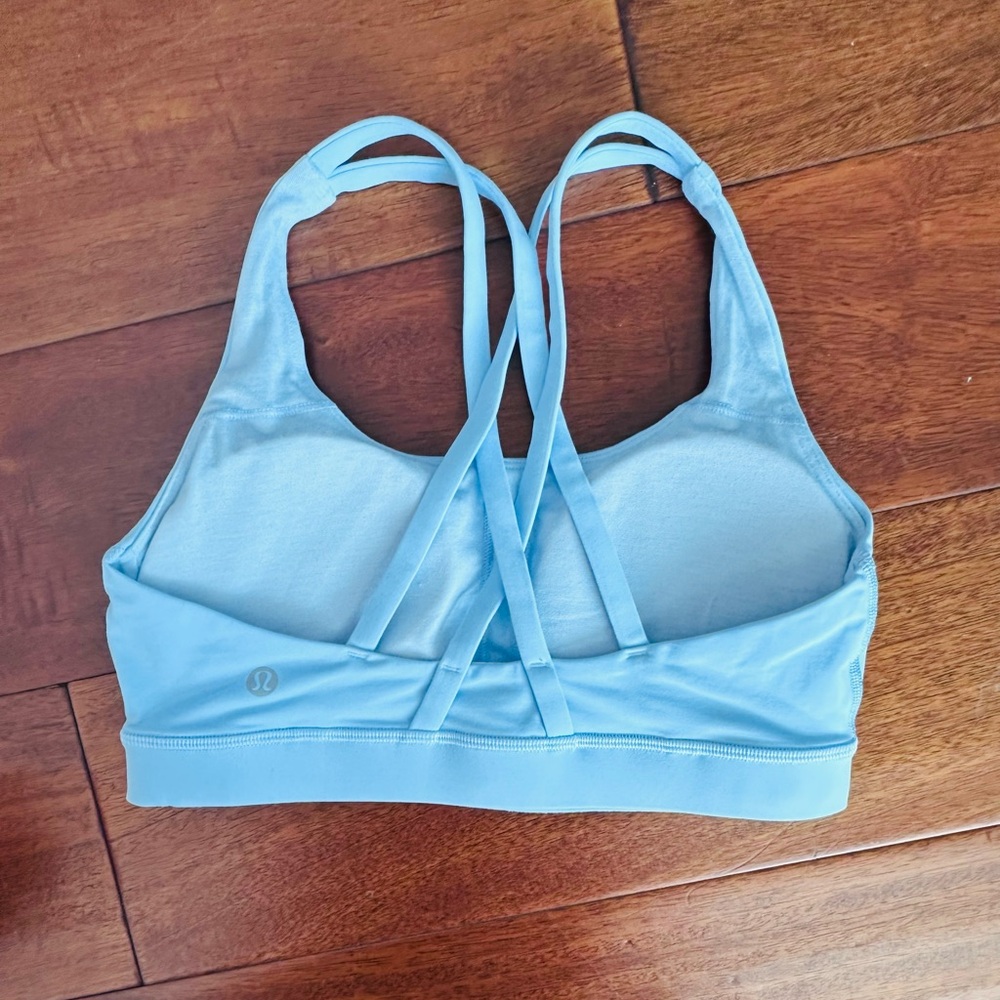lululemon athletica Sky Blue Strappy Sports Bra